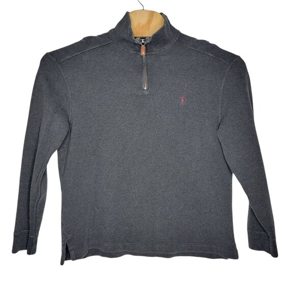 Polo‎ Ralph Lauren Medium Black Quarter Zip Pullover Sweater Men's M - Picture 1 of 4